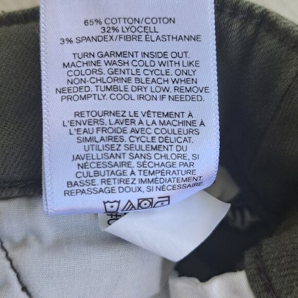 EXPRESS High Waisted Cargo Jogger Pant Size 8 Long Olive Army Green Utility - Picture 8 of 8